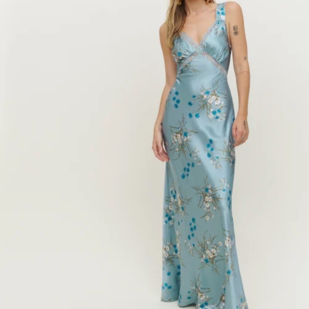 Reformation Blue Floral Maxi Dress